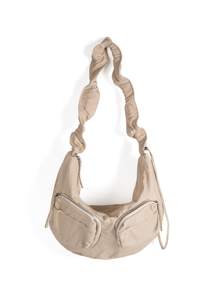 Korean Style Niche Drawstring Ruffle Cloud Handbags