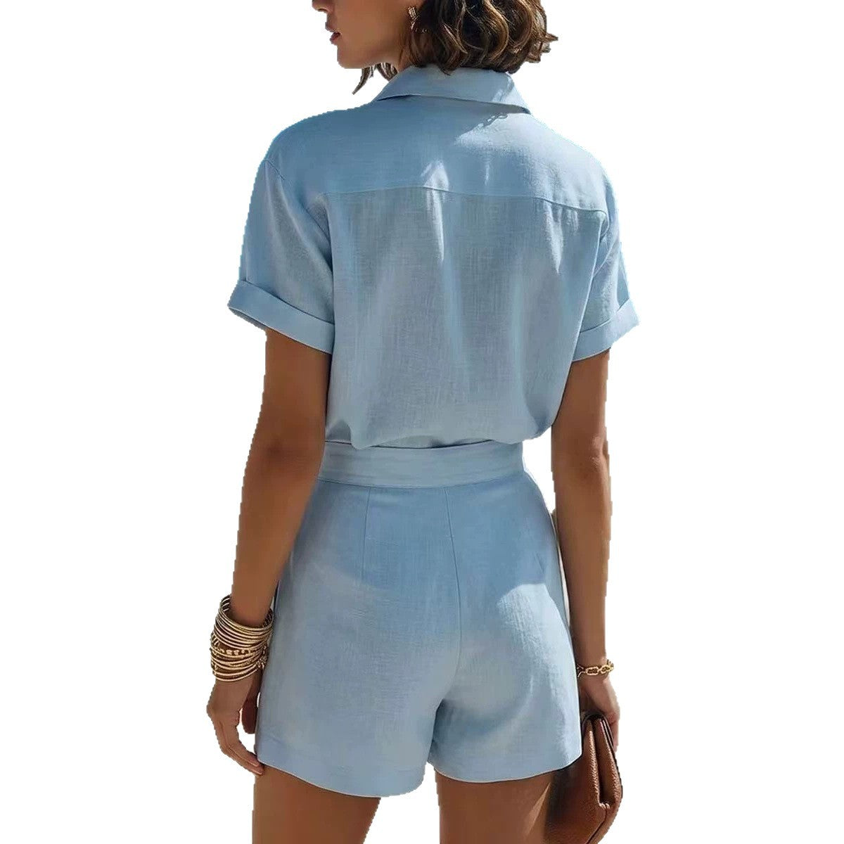 Women's Style Linen Sleeve Shirt Temperament Commute Fashion Casual Suit