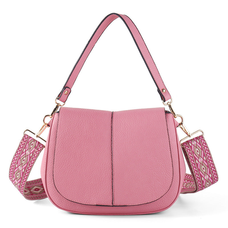 Women's Ribbon Commute Compartment Zipper Underarm Simple Handbags