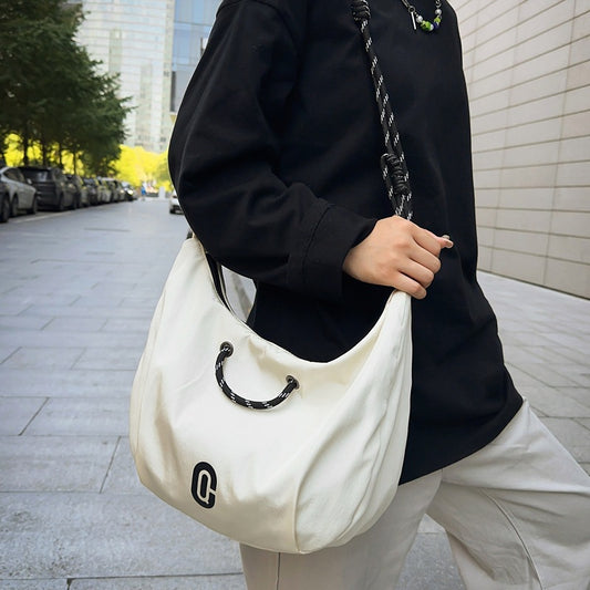 Women's & Men's & Personality Nylon Dumpling Large Capacity Canvas Shoulder Bags