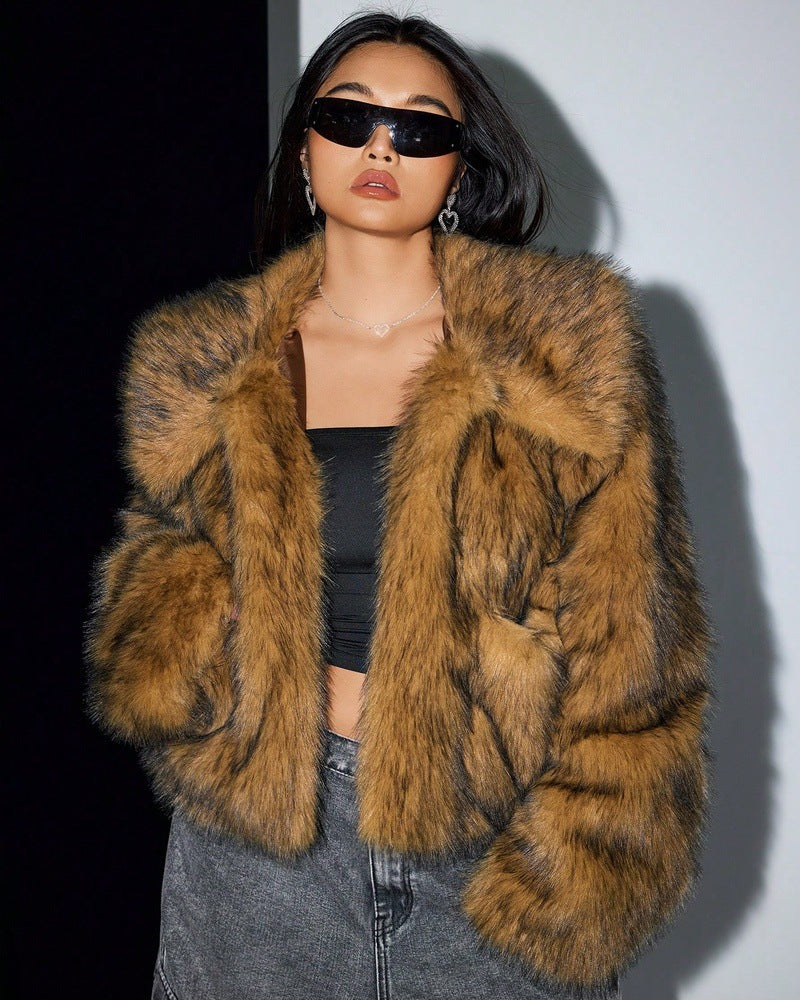 Fur Imitation Fox Fashionable Winter Clothes Coats