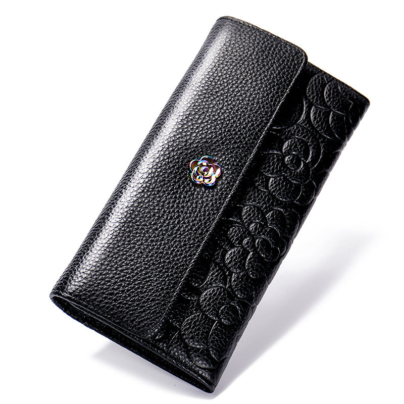 Long Genuine Leather Pure First Layer Ladies Wallets