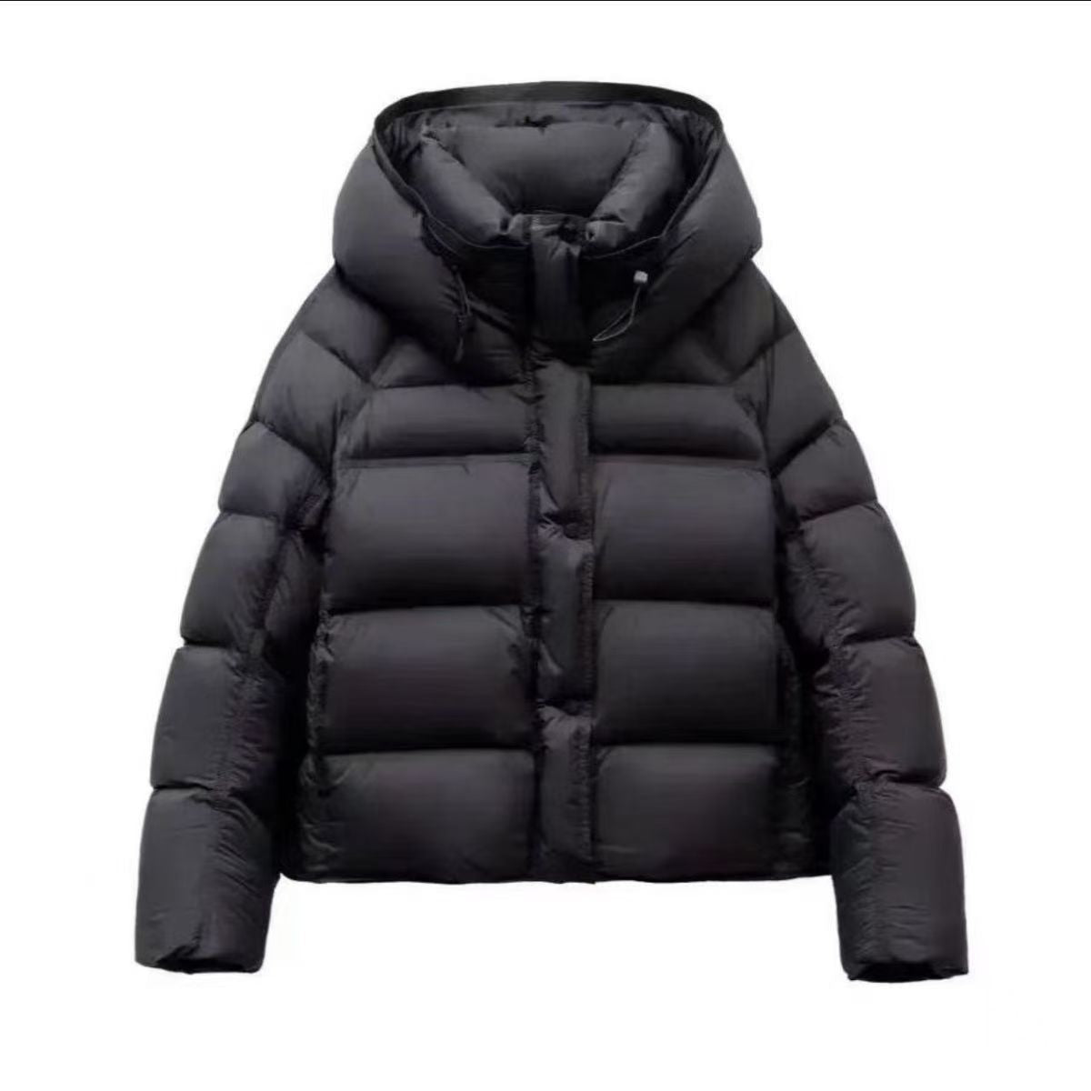 Fluffy Puff Hooded White Duck Down Coats