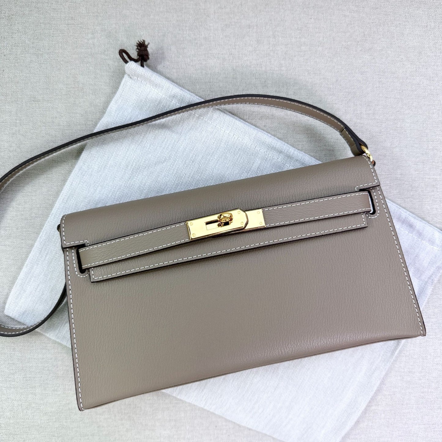 Goat Pattern Callie Underarm High-grade Genuine Leather Bags