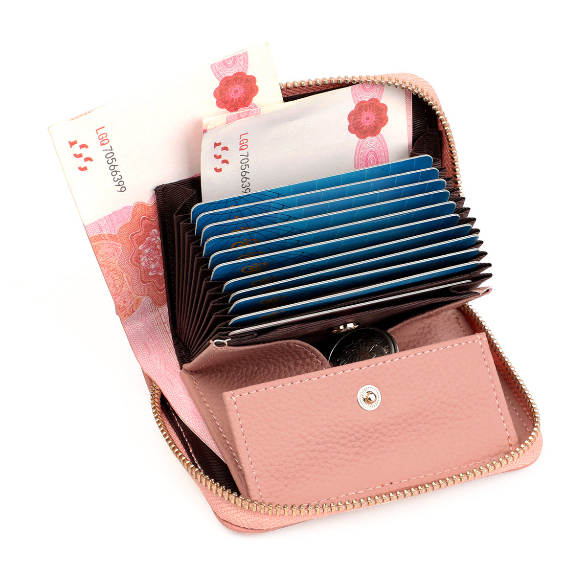 Women's & Men's & Style Expanding Stylish Versatile Genuine Card Holder