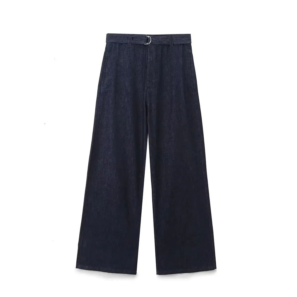 Women's Fashion Casual Bowknot Decoration Denim Shirt Suits