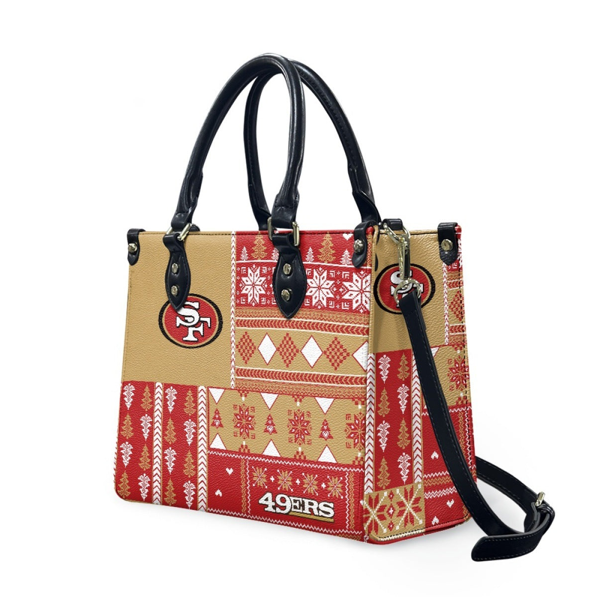 Women's San Francisco People Christmas Pattern Element Handbags