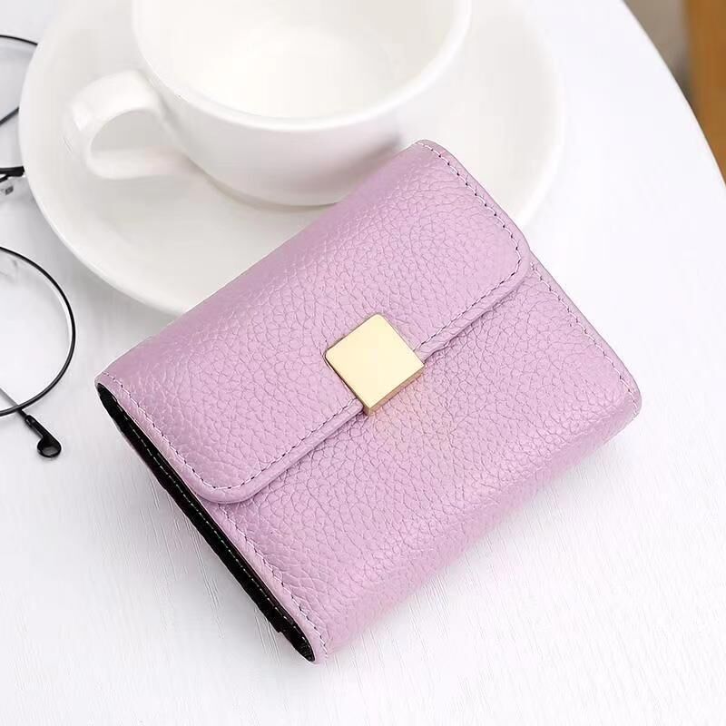 Women's Simple Genuine Leather Cowhide Multiple Slots Card Holder