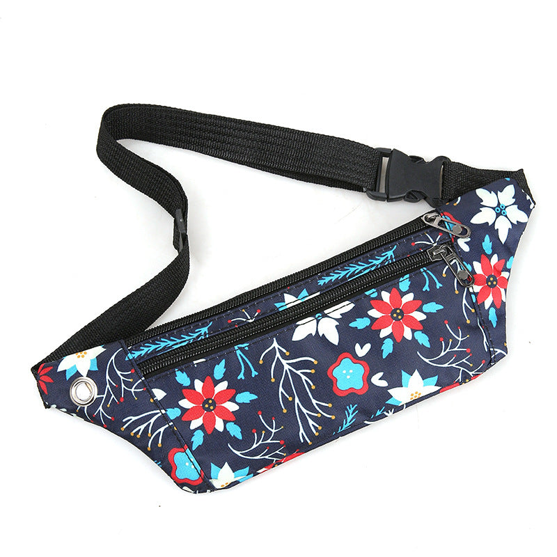 Women's & Men's & Running Fashion Printed Embroidered Portable Men's Waist Packs