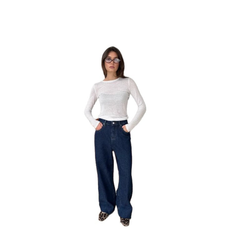 Women's Classy Graceful Russian Wide Leg Jeans