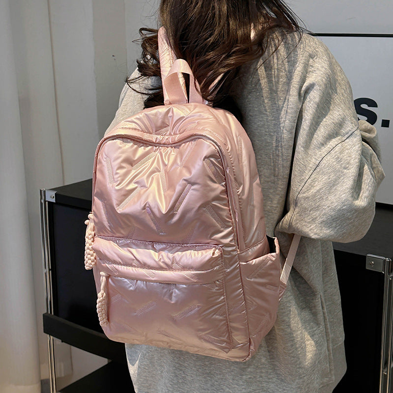 Women's & Men's & Large Capacity Cotton Clothing Couple Middle School Students' Schoolbags