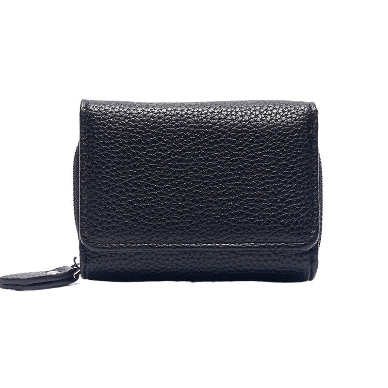 Women's Simple Short Folding High Sense Three-fold Ladies Wallets