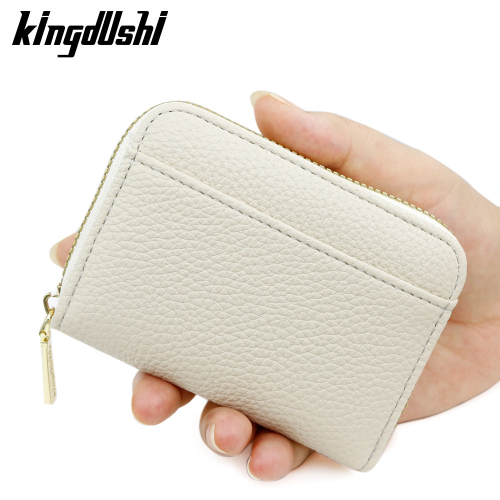 Simple Soft Lychee Pattern Large Surface Card Holder
