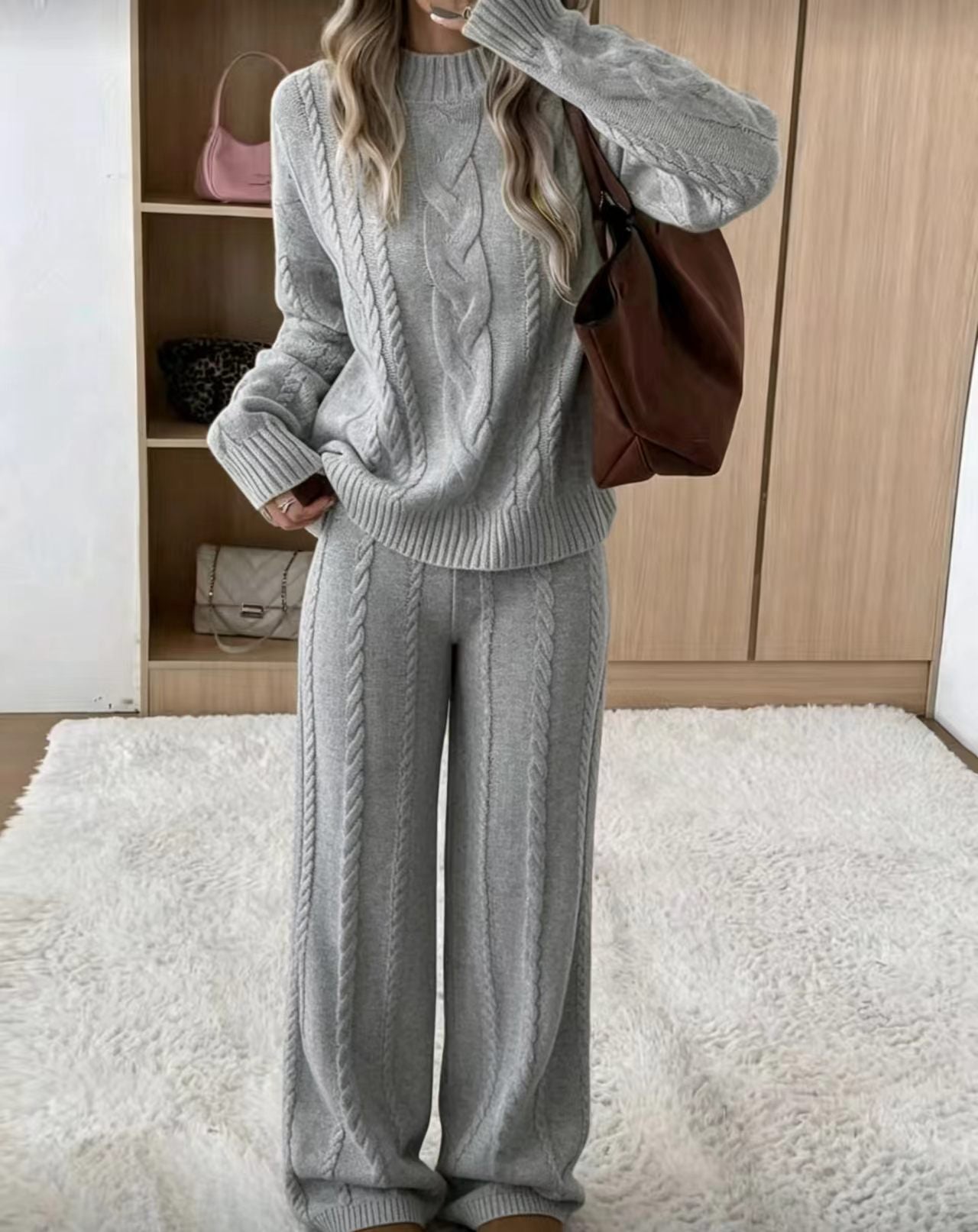 Women's Solid Color Round Neck Long Sleeve Simple 2 Tops