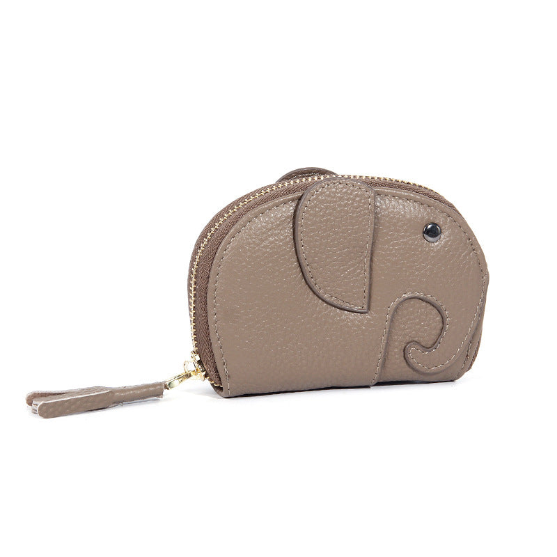 Double-sided Elephant Large Capacity Multiple Slots Cute Card Holder