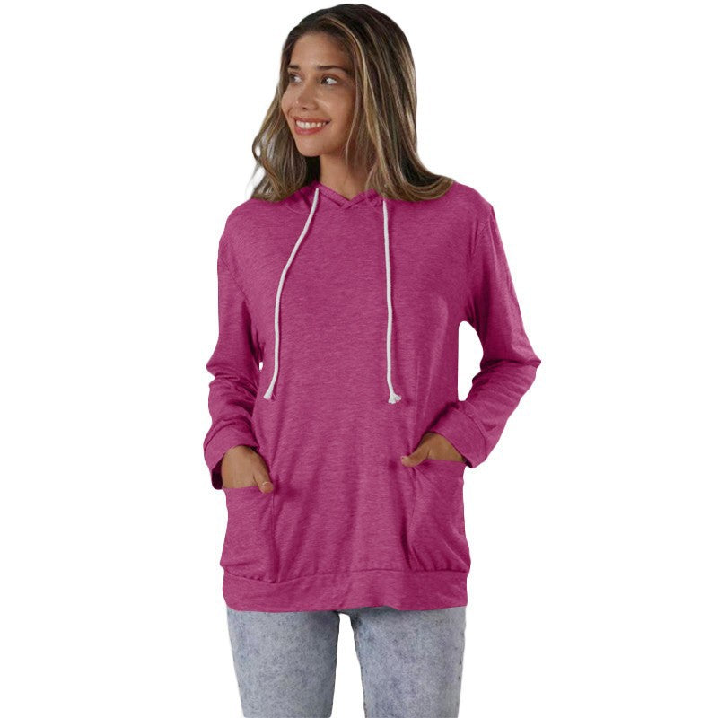 Women's Street Pocket Long Sleeve Sweatshirt Sports Women's Sweater, Sweater