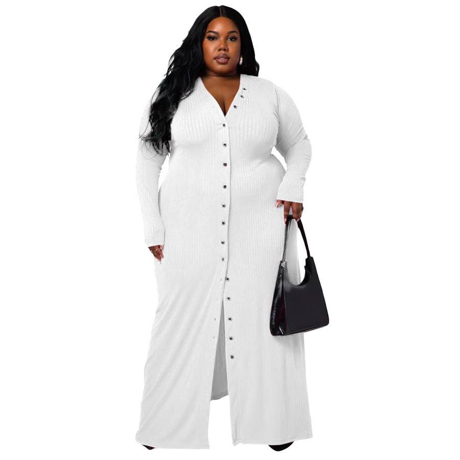 Women's Sexy Sunken Stripe Split Dress Dresses