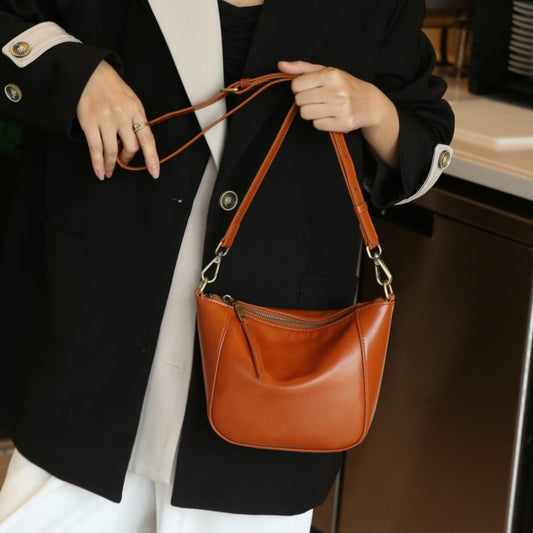 Women's Genuine Leather High-grade Niche First Layer Small Square Bags