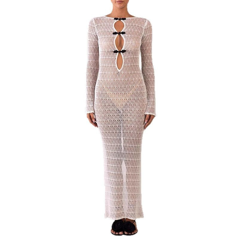 Beach Summer Long-sleeved Fishtail Dress Bohemian Dresses