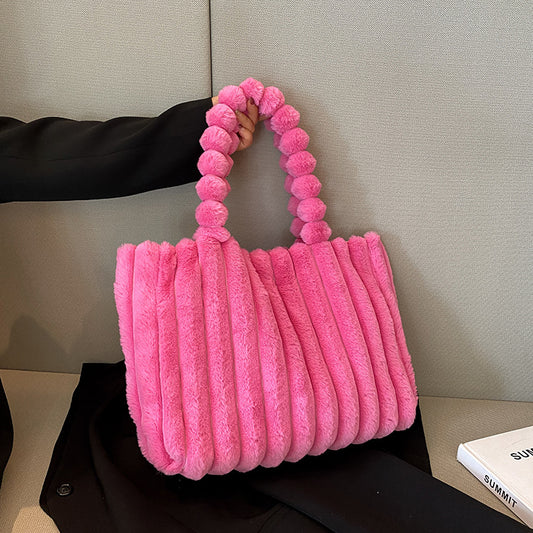 Large Capacity Totes Korean Style Solid Shoulder Bags