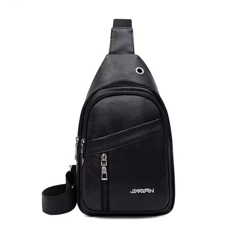 Men's Retro Leather Pattern Soft Simple Fashion Men's Messenger Bags