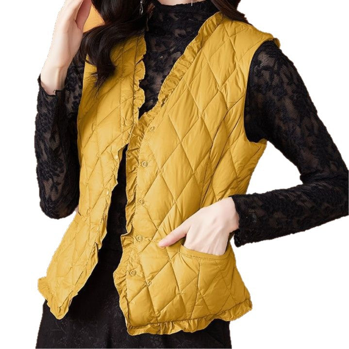 Down Winter Outer Wear Lightweight Bottoming Women's Vest