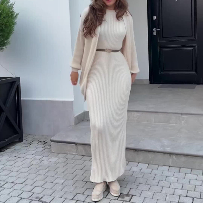 Elegant High-grade Shawl Knitted Comfortable Round Suits