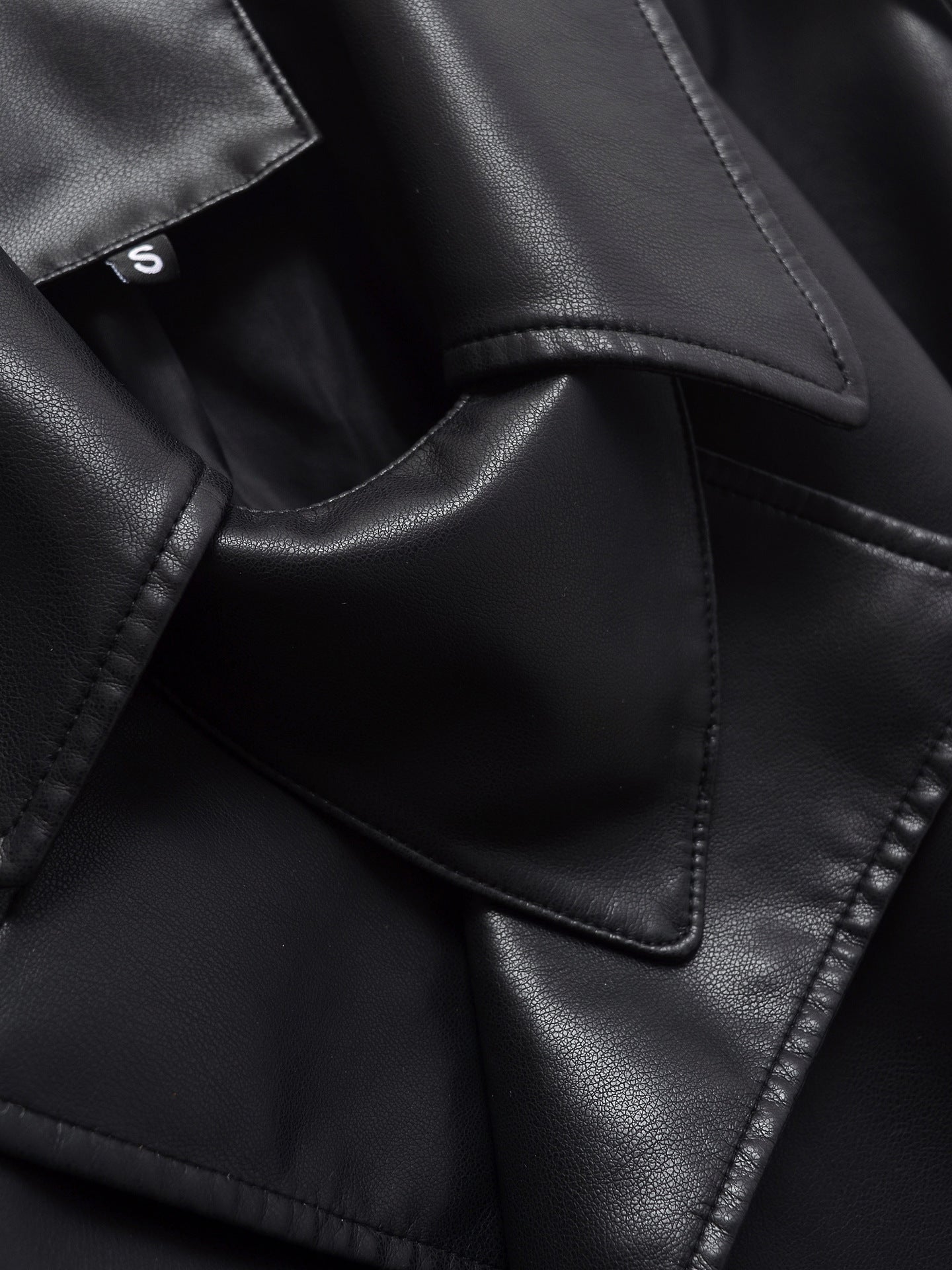 Women's Leather Street Lapel Adjustable Sleeve Vintage Jackets