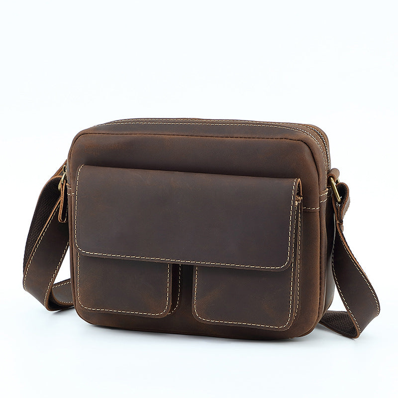 Men's Layer Cowhide Leather Genuine High-grade Crazy Bags