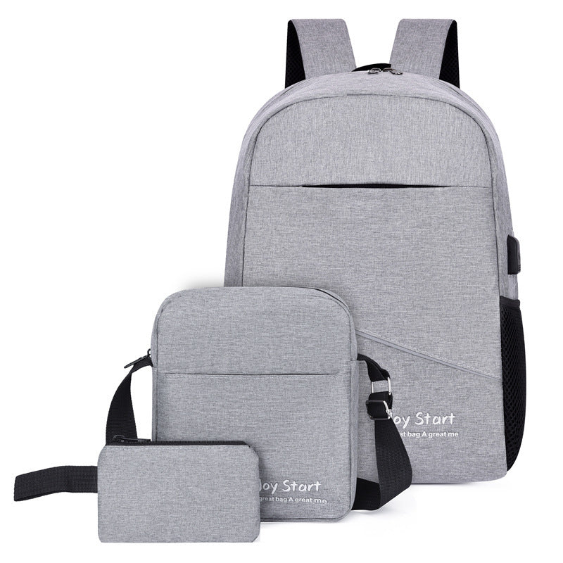 Women's Comfortable High Junior Korean Three-piece Backpacks