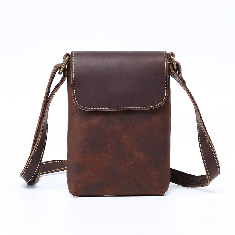Men's Layer Cowhide Leather Genuine High-grade Crazy Bags