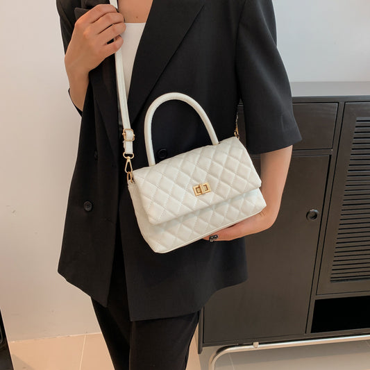 Rhombus Simple Textured Fashion Temperament Commute Bags