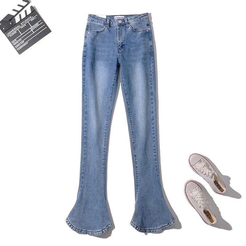 Women's American Autumn Hot Retro High Waist Stretch Slim Fit Jeans