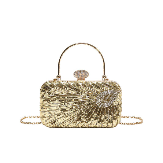 Women's Trendy Hand Holding Dinner Diamond Banquet Evening Bags