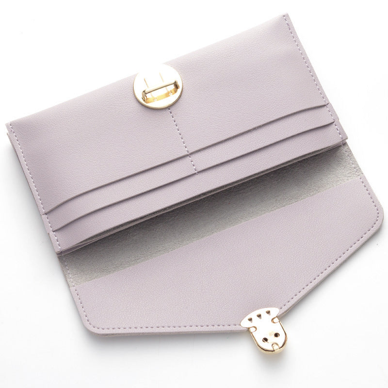 Style Metal Long Multiple Slots Large Ladies Wallets