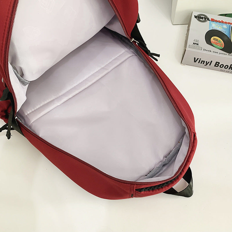 Capacity Boys Contrast Color Female Junior Middle School Students' Schoolbags