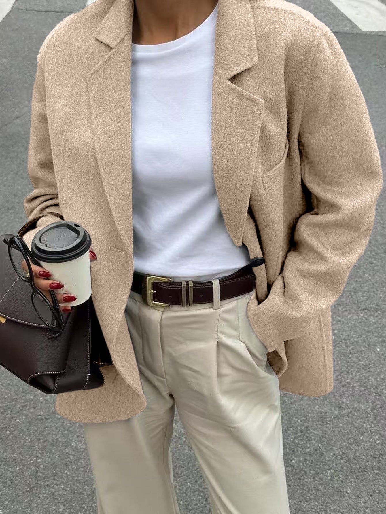 Pretty Charming Women's Casual Solid Color Coats
