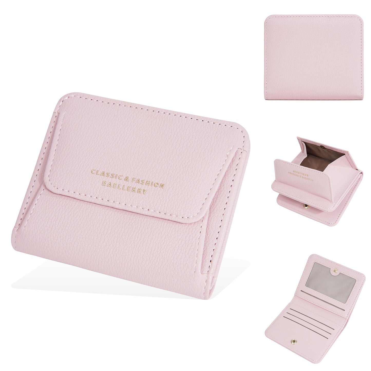 Women's Solid Color Multiple Slots Style Fashion Ladies Wallets