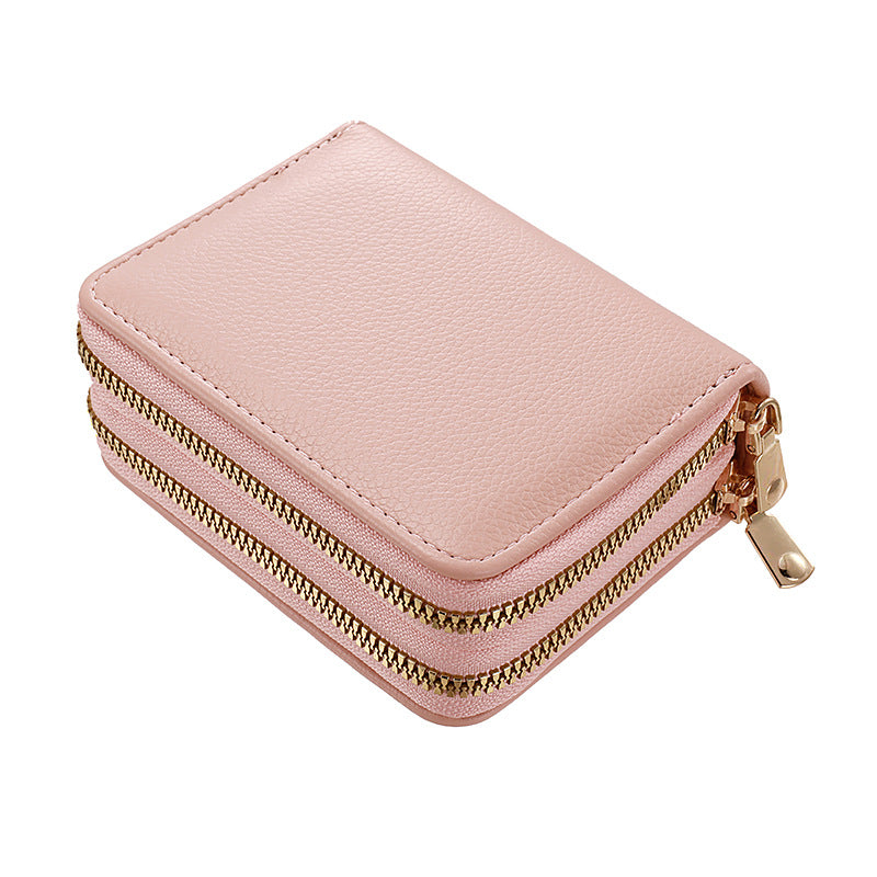 Women's Zipper File Short Large Capacity Multiple Slots Card Holder