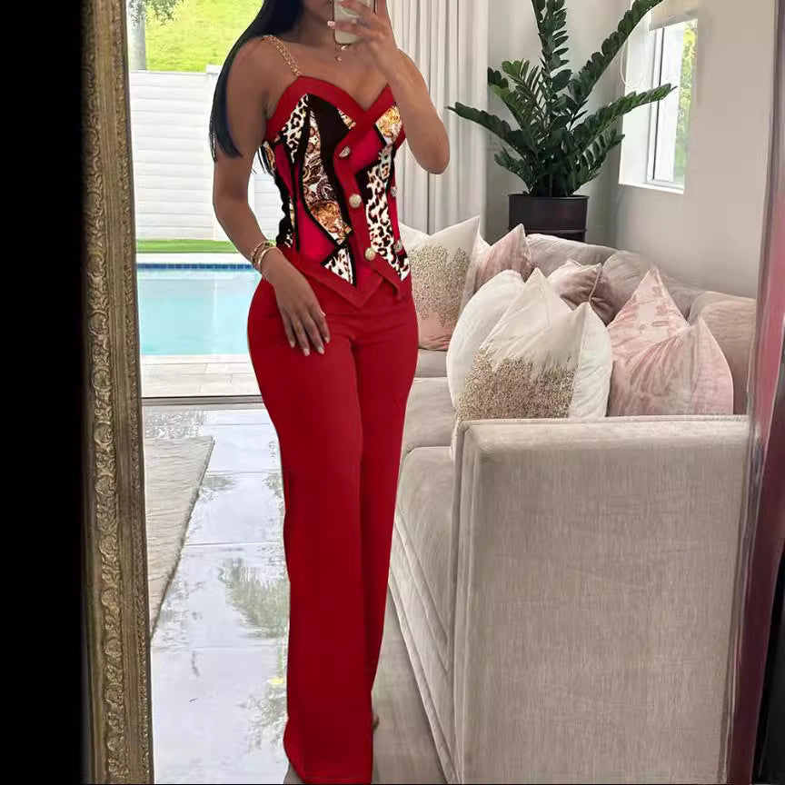 Women's Slim Fit Slimming Contrast Color Double Suits