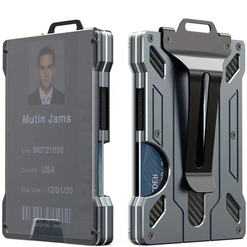 Work Permit Aluminum Alloy Clamp Metal Card Holder