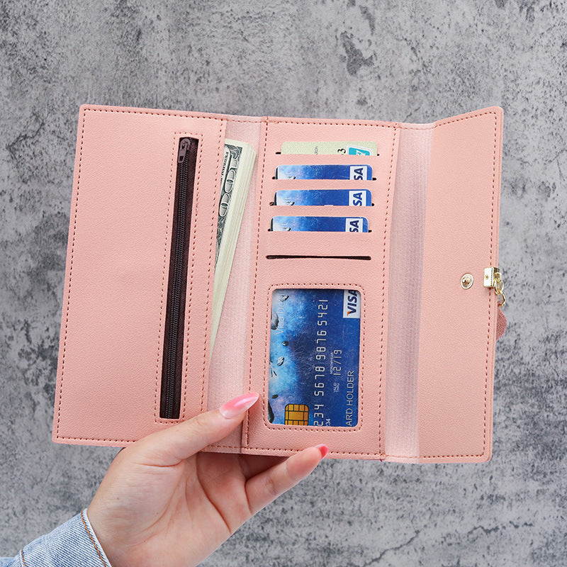 Women's Slouchy Charming Fresh Leaf Document Ladies Wallets