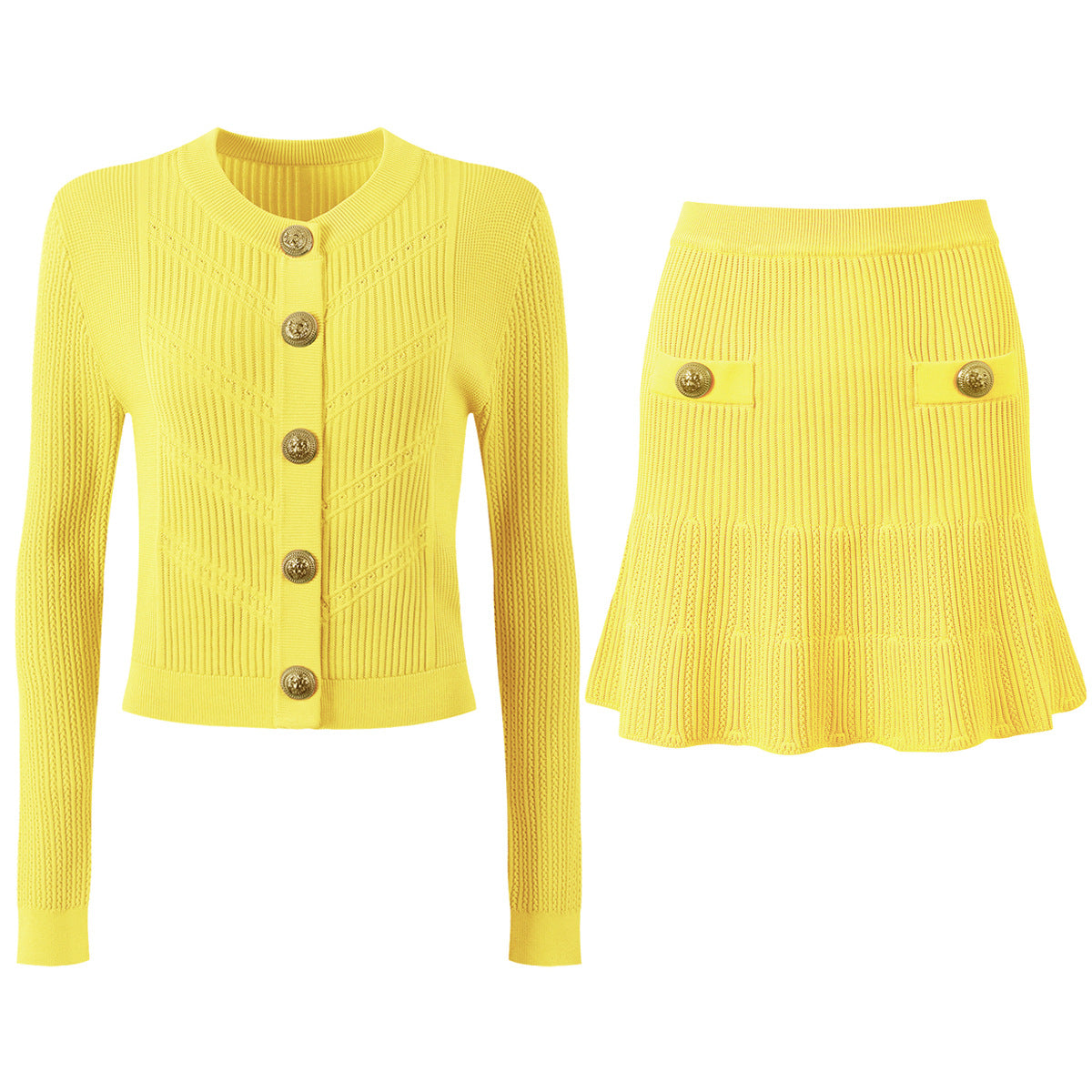 Women's Quality Fashionable Knitted Half-length Outfit Suits