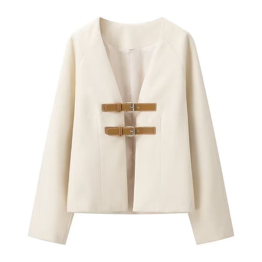 Women's Graceful Fashion Casual Strap Soft Coats