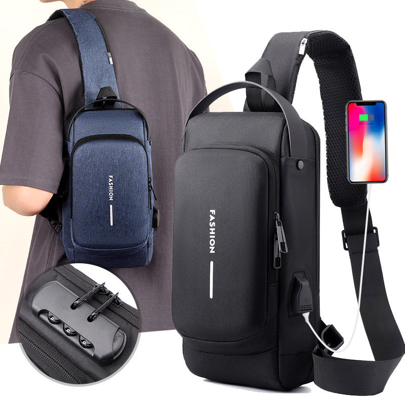 Men's Innovative Charming Slouchy Motorcycle Password Men's Chest Bags