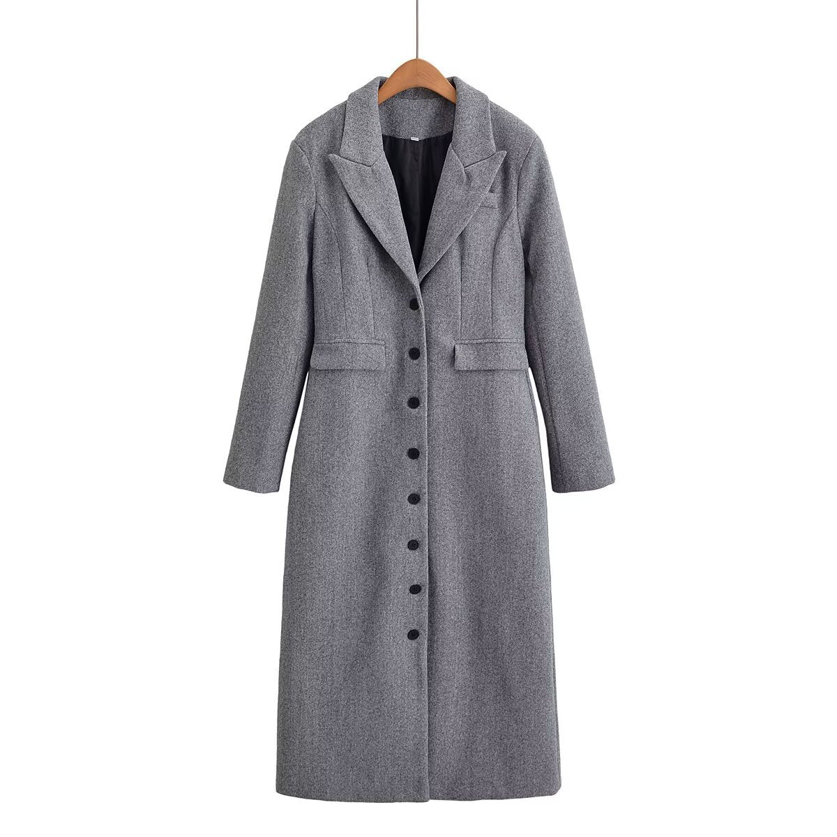 Women's Autumn Two-color Woolen Collar Long For Coats