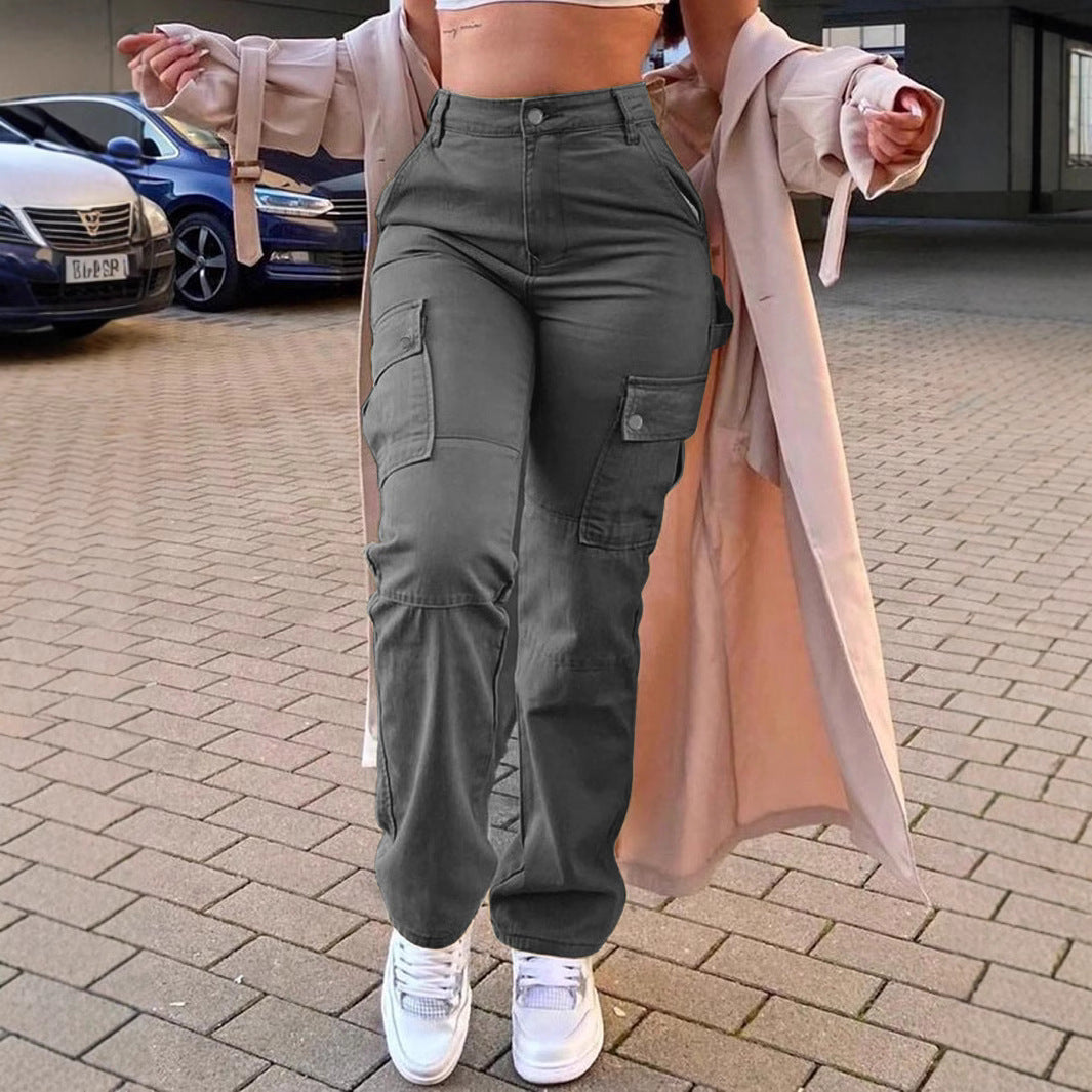 Women's Casual Working American Retro Straight Long Pants