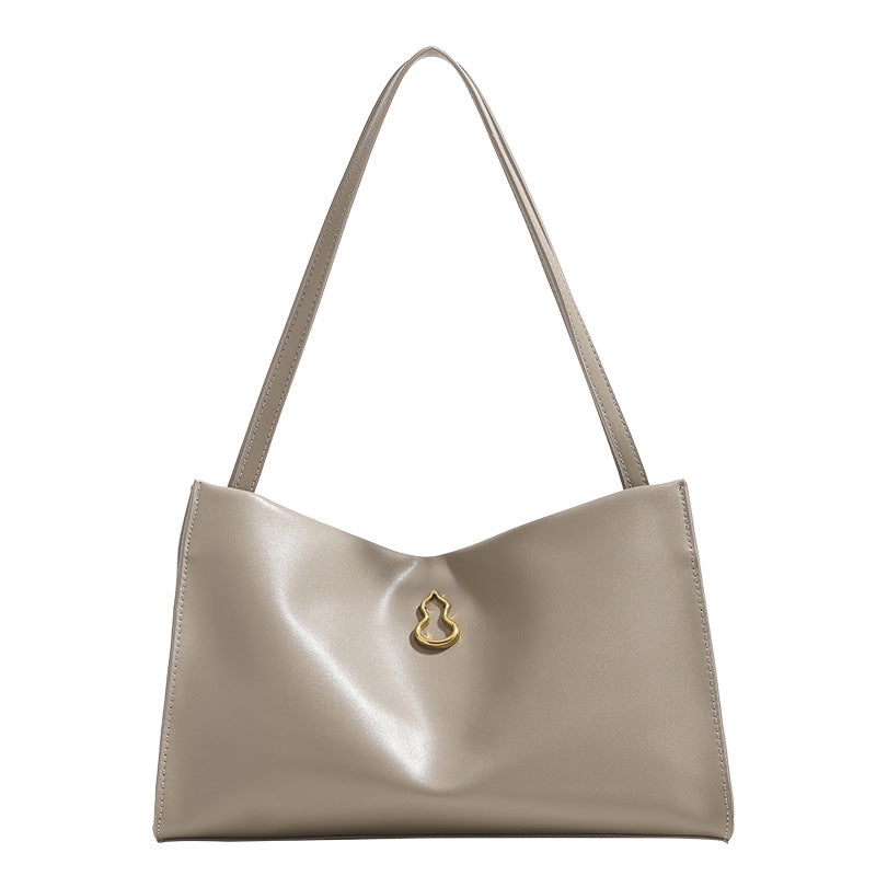 Women's Commuter Textured High-grade Soft Leather Portable Tote Bags
