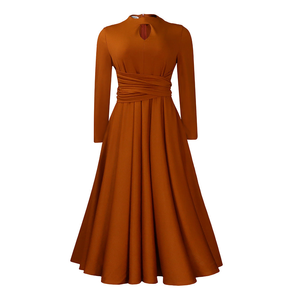 Women's Fashion Elegant Pleated African Large Swing Dresses