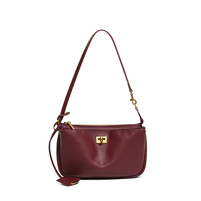 Fashion Baguette Underarm High-grade Leather Motorcycle Armpit Bags